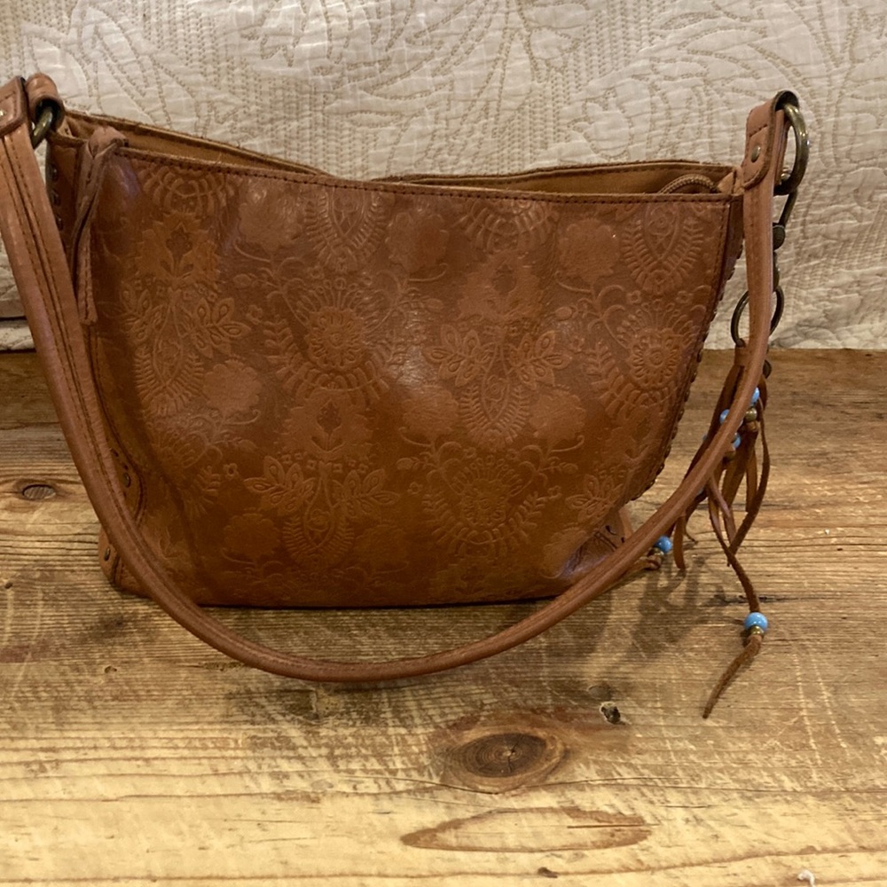 The Sak Vintage Embossed Leather Handbag